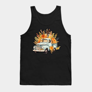 Vintage Blue Truck Tank Top